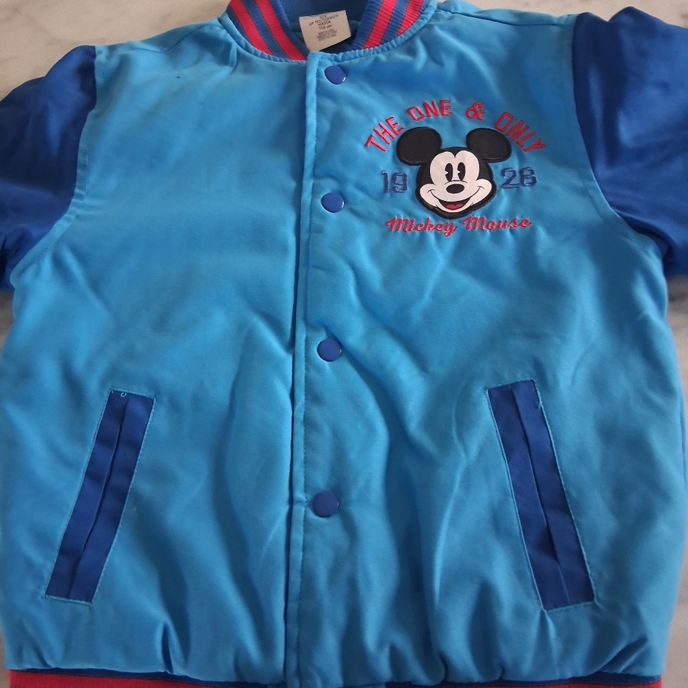 Disney Blue Mickey Mouse Kids Puffer Jacket